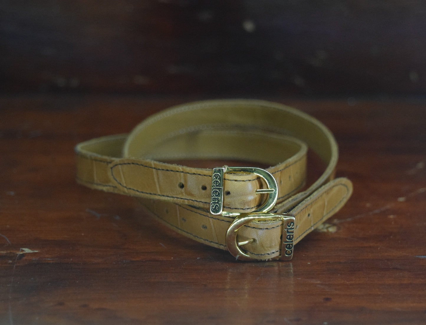 Celeris Sporeremme Light brown faux croc